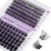 Individual Lashes 0.07mm Cluster Lashes D Curl 12-16mm Mixed Long Individual Eyelashes Cluster DIY Lash Extensions Reusable Soft and Wispy Cluster Eyelash Extensions(ZW07/C02-D-MIX12-16) RR-12-16mm ZW07+C02-0.07D