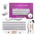 Individual Lashes 120 Cluster Lashes DIY Eyelash Extension Thin Band Wide Stem Lash Clusters with Tweezers and Lash Bond and Seal Lash Extension Kit Mix 10-16mm Length C/D Curl - OP20 120 clusters kit - OP20
