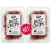 Craftsman Beef Chips |Wafer -thin smoked beef |Prote -rich dried meat |100% beef |Crispy Beef Jerky Chips for Party |Meat Snack to Go |Gluten -free (2 packs) 30 g (2 pack)