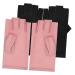Gogogmee 2 Pairs Gloves Nail Art Supplies Manicure Gloves Gel for Nails Gloves Nail Gloves Nail Gel Nail Anti Gloves Sun Gloves Fingerless Gloves Cotton