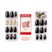 KISS imPRESS Limited Edition Holiday Press-On Manicure | PureFit Technology | Medium Length Coffin Black Nails | Style Naughty or Nice - Shop Now - Buy Online on SooperMarket.com