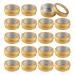 Zeoabsy 50 pieces 60ml gold empty aluminum socket aluminum round aluminum tin tin cans with screw cap viewing window cream cans for diy ointments candle cosmetics shaving soap