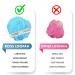 Ross Large Bath Loofah Sponge Scrubber Exfoliator - High Lather Cleansing (Peach & Blue) | International Shipping - Buy Online on SooperMarket.com