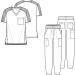 WonderWink W123 Men's Colorblock Top & Cargo Jogger Pant Scrub Set + Badge Reel Navy Large Top / Large Tall Pants - Buy Online on SooperMarket.com