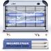 LiBa Electric Bug Zapper, Indoor Insect Killer - (2) Extra Replacement Bulbs - Fly, Mosquito Killer and Repellent - Lightweight, Powerful 2800V Grid, Easy-to-Clean, with a Removable Washable Tray. Bug Zapper + 2 Bulbs