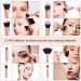 DUAIU 15PCs Marble Makeup Brush Set - Premium Synthetic Kabuki Brushes for Powder, Blush, Contour, Foundation, Concealer, Eyeshadow - Includes Makeup Sponge and Cleaner Brush Egg - Grey - Buy Online on SooperMarket.com