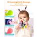 Vanmor Baby Teether Toy | Sensory Chew Teething Ball Rattle | Montessori Grasping Activity | 0-6 Months | Blue - Buy Online on SooperMarket.com