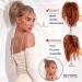 PORSMEER Claw Clip Ponytail Hair Extension - Tousled Updo Bun Copper Red 10 inch Auburn - Buy Online on SooperMarket.com