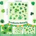 340 Pcs Shamrock Glitter Body Jewelry Stickers | St. Patrick's Day Accessories | Glitter Face & Clover Stickers for Women | Parade Party Favors & Decorations - Buy Online on SooperMarket.com