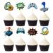 Cyodoos 48Pcs Video Game Cupcake Toppers Assembled Game On Controllers Cupcake Picks GamePad Cake Decorations for Game Theme Baby Shower Kids Boys Girls Birthday Anniversary Party Decorations Supplies