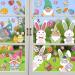 HPNIUB Easter Window Decoration Self-Adhesive with Bunny Eggs Spring Easter Window Clings to Stickers Rabbit Easter Eggs for Display Cabinets Window Decoration for Shop Windows Glass Decor Colourful C - Buy Online on SooperMarket.com