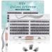 SISILILY Lash Extension Kit-Individual Lashes with Bond and Seal-120 Lash Clusters DIY False Eyelashes Volume Cluster Lashes with Eyelash Glue and Lash Tweezers C D Curl 10/12/14/15/16mm(DM28-mix) 120 clusters - DM28