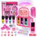 Herenear Kids Nail Polish Kit for Girls Kids Nail Polish Set with 2 In 1 Nail Dryer Set Nail Polish DIY Sticker Glitter Powder Rings Nail Art Kit Manicure Party Christmas Gift