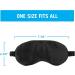Silk Sleep Mask for Sleeping - Super Soft Mulberry Silk Eye Mask with Elastic Headband for Night Sleeping and Travel - Black - Buy Online on SooperMarket.com