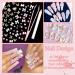 BELICEY 1000PCS 3D Nail Charms - Cute Butterfly Bow Star Heart & Moon Designs for Nail Art DIY - Includes Picker Pencil & Tweezer - Pink & White Flower Collection - Buy Online on SooperMarket.com