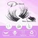 Focipeysa Wispy Lash Clusters - Natural DIY Eyelash Extensions | C Curl Individual Lashes 10-18mm with Applicator - Shop Now for International Shipping - Buy Online on SooperMarket.com
