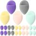 20 Pcs Facial Exfoliating Sponge for Deep Cleansing Reusable Face Scrubbing Sponge Puff Style Exfoliating Pads for Woman Removing Blackheads Skin Dirt or Makeup (Teardrop Shape)