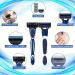 Men's 5-Blade Razor with Dual Lubrication, Precision Trimmer & 4 Cartridge Refills - Blue - Buy Online on SooperMarket.com
