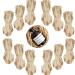 600g Natural Raffia Paper Raffia Ribbon Raffia Grass for Florist Bouquets Decoration Crafts  Christmas Raffia Gift Wrap Total 12 x 50g (12 Bundles)