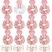 24 Pack 12 Pack Satin Scrunchies Hair Ties With Diamond Shape Card And 12 Pack Rose Gold Love Knot Bracelet Pretty Gift for Maid of Honor Bachelorette Party Gifts. (Rose Gold)