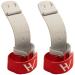 HOLVIST Gymnastics Grips | Leather Made Dowel Gymnastic Grips | Gymnastics Grips for Girls 10-12 | Hook & Loop Gymnastics Grips for Girls 7-9 | 2 Hole Womens Gymnastics Hand Grips 0 Red