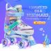 NEMONE Mermaid/Bunny Strawberry Light up Roller Skates | Adjustable 4 Sizes | Purple/Blue Skates for Girls | Indoor/Outdoor Kids Skates - A-Mermaid Medium - Big Kid - Buy Online on SooperMarket.com