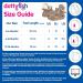 Dotty Fish Cotton Baby Booties | Suede Sole, Fleece Lining | Non-Slip Pram Shoes for Boys, Girls, Unisex | 12-18 Months Blue with Rainbows and Hearts - Buy Online on SooperMarket.com