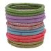 12 PCS Elastic Hair Bands 3mm Elastic Hair Ties Ponytail Holders Bulk Hair Ties No Metal Gentle Elastics for Women Men Girls Kids (Multi-Colored Glitter)