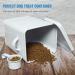 Vumdua Pet Treat and Food Storage Container - Airtight Dog Food Container with Scoop, Farmhouse Design, White - Perfect Gift for Dog Owners - Buy Online on SooperMarket.com