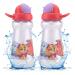 2 x Paw Patrol Skye Children water bottles with straw purple 340 ml BPA-free plastic bottle sports bottle with a rotary lid pop-up drinking bottle for school and picnic girls from 6 years