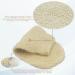Pack of 2 Dual Sided Exfoliating Gloves for Back and Body Shower, White Ramie Hand Mitt for Dead Skin Removal - Machine Washable - Buy Online on SooperMarket.com