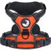 Joytale dog harness Large dogs reflective soft padded dogs curve ant zug adjustable breathable breast dishes with safe simple control handle orange l l (1 Pack) orange
