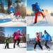 Premium Snowshoes with Adjustable Hiking Sticks - Aluminum Frame 3-in-1 Design Size 38-45 90-110 kg - Ideal for Men & Women - Includes Carrying Bag - Perfect for Snow Hiking - Buy Online on SooperMarket.com