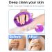 HEETA Hand-Held Body Shower Brush 2-Pack - Soft Silicone Body Scrubber for Gentle Exfoliation - Bath Brush for Men, Women, Kids - Suitable for All Skin Types - Black & Purple (Set of 2) - Buy Online on SooperMarket.com