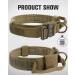 Joyal Tactical Dog Collar | Adjustable Dog Collar with Handle for Medium-Sized Dogs | QR Code Feature | Durable Khaki Design - Buy Online on SooperMarket.com