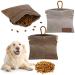Jostift 2 pieces of treats for dogs portable feed bag dog training hands-free dog-free lita with automatic closure dog food dispenser with carabiner (brown and gray)