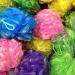 20 Large Elegant Zari 40g Golden Lace Bath or Shower Loofah in Assorted Colors Wholesale Bulk Lot