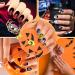 384 Pcs Halloween Press On Nails - Ghost Pumpkin & Spider Patterns | Short Coffin Style Nail Tips for Women - Buy Online on SooperMarket.com