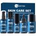Gifts for Men Mens Anti Aging Skin Care Kit Reduce Wrinkles & Hydrate Skin w/Facial Cleanser Scrub Cream Serum Eye Cream Unique Men Gifts Stocking Stuffers for Christmas Gift for Him Boyfriend Husband