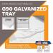 Pinnacle Systems Chew-Proof Galvanized Metal Tray for Dog Crate - 35 x 21.63 x 1 Inches - Buy Online on SooperMarket.com