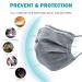 MSAAEX Grey Disposable Face Mask 4-Ply Protection Masks Prevent Dust Breathable Non-Woven Mouth Cover - 50 Pack Gray - Buy Online on SooperMarket.com