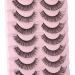 wiwoseo False Eyelashes Russian Strip Lashes Natural Look 3D Effect Wispy Fluffy Curly 15MM Lashes 10 Pairs Pack A-D-14MM-i