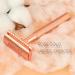 Eco-Friendly Rose Gold Razor Plane & Stand | Women's Zero Waste Safety Razor | Metal Plastic-Free Shaving for Intimate Areas - Buy Online on SooperMarket.com