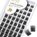 Cluster Lashes 12mm 72 Clusters B&Q Lash Clusters D Curl Individual Cluster Lashes Natural Eyelash Clusters DIY Lash Extensions Soft Fluffy Cluster Eyelash Extensions (B21 D-12mm) D-12 mm B 21