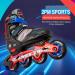 2PM SPORTS Adjustable Kids Inline Skate | Red & Black Roller Blades for Boys and Girls | Beginner Skates | Large-Youth (4Y-7Y US) - Buy Online on SooperMarket.com