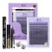 Lash Extension Set 156 PCs eyelash Extensions Set B&C Wimper Extension Set Individual eyelashes with mascara brush lash adhesive remote eyelashes Applicators for DIY eyelash extensions (B01 kit) 1 piece (1 Pack) 156PCs B01kit