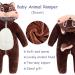 COOKY.D Unisex Winter Animal Hooded Baby Romper - Brown Squirrel (12-18 Months) - Buy Online on SooperMarket.com