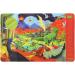 Crocodile Creek 36 Animals/Dinosaurs 2-Sided Placemat Green