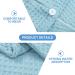 Buy Hair Drying Towel Turban - Waffle Button Wrap for Long Hair | Women's Shower Hair Wrap - Blue - Buy Online on SooperMarket.com