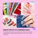 Saviland Nail Art Foil Glue Gel Kit - 2 Bottles 15ML with DIY Fluorescence Starry Stickers and Full Nail Wraps - Nail Art Accessories for Manicure - Buy Online on SooperMarket.com